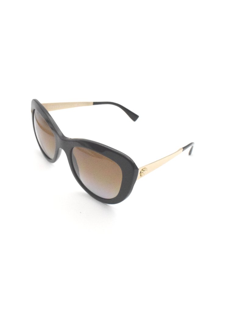 Versace 4325 Gb1/T5 Medusa Gloss Black/ Gold / Brown Polarized Lens